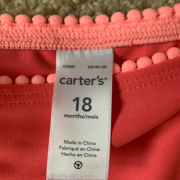 Carter’s Baby Girl 2-Piece Coral Swimsuit Size 18M - Picture 3 of 3